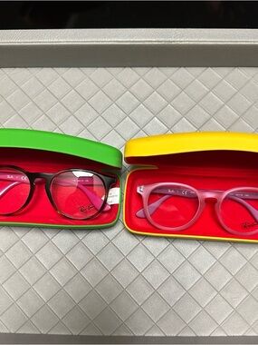 Ray-Ban Kids Green and Pink Round Frame Eyewear Duo